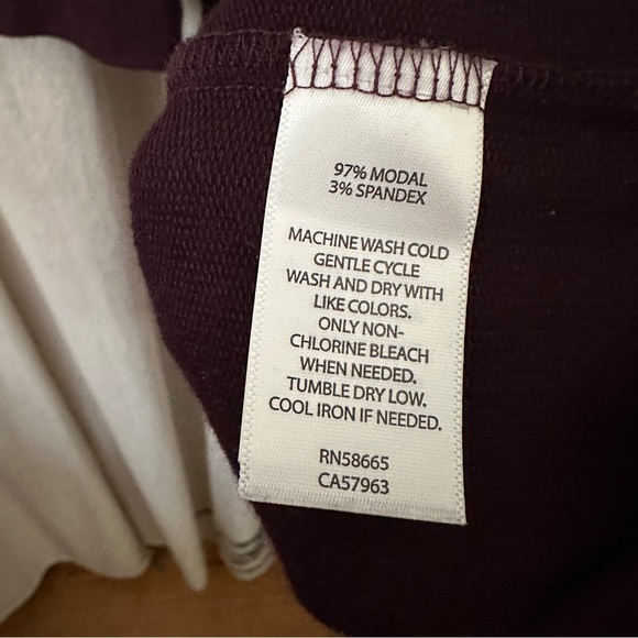 ATHLETA Oxblood Crossover Sweatshirt Dress Like New - Picture 2 of 4